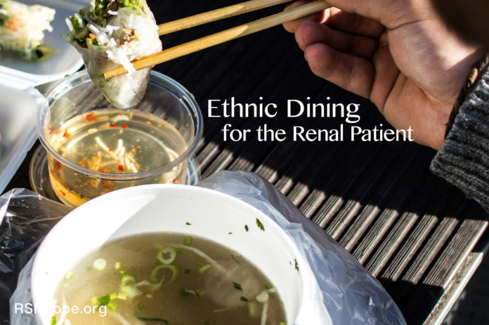 Ethnic Dining For the Renal Patient