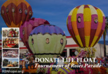 Donate Life Rose Parade Float