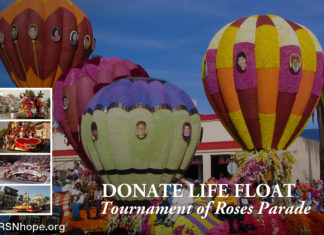 Donate Life Rose Parade Float