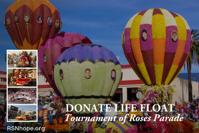 Donate Life Rose Parade Float