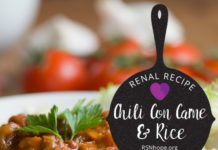 Renal Recipe - Chile Con Carne and Rice