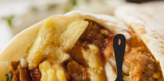 kidney friendly breakfast - renal recipe - Breakfast Burritos with Eggs and Mexican Sausage