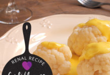kidney friendly recipe - Cauliflower in Mustard Sauce