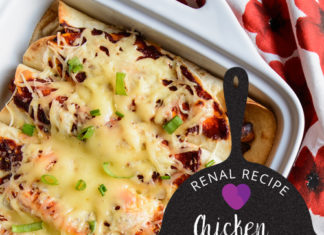 Renal Recipe-Chicken Enchiladas