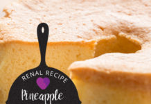 Renal Recipe-Pineapple Cream Cake