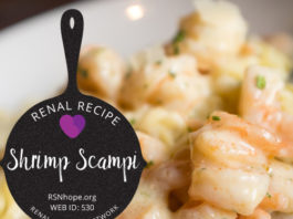 Renal Recipe-Shrimp Scampi
