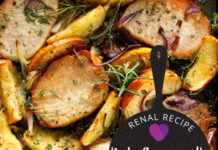 Renal Recipe-Spicy Pork Chops with apple and onion