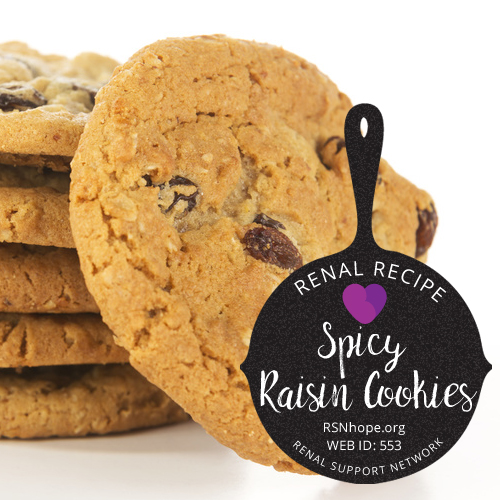 Renal Recipe-Spicy Raisin Cookies