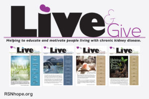 Live&Give newsletter for people with kidney disease