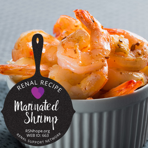 renal diet - renal recipe - Marinated Shrimp