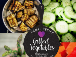 renal diet - Grilled Vegetables - renal recipes