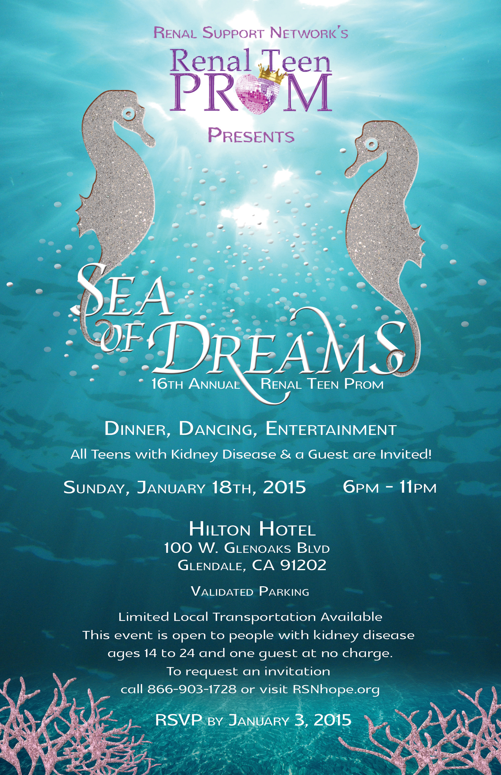 Renal teen prom - 16th annual renal teen prom - sea of dreams
