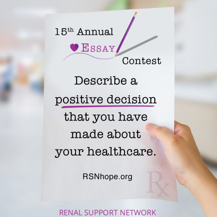 essay contest for people who have kidney disease