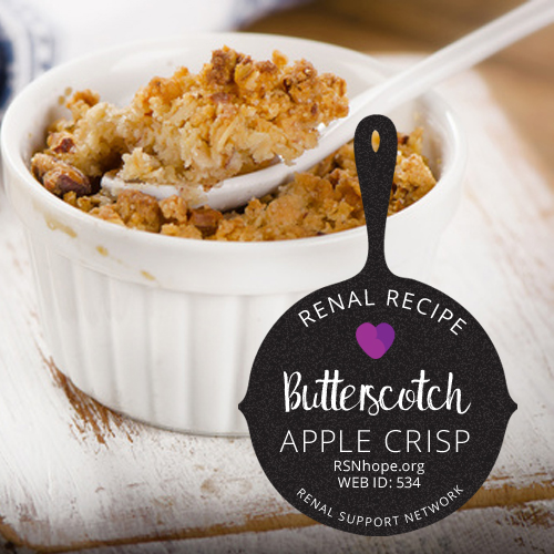 Renal Recipe Butterscotch Apple Crisp