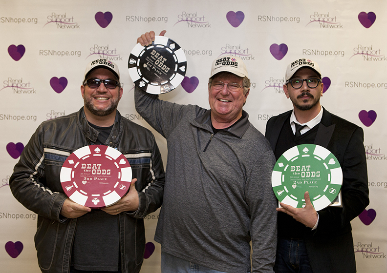 Jimmy Della Valle - harvey Wells - Dean Ronalds 8th Annual Texas Hold'em Tournament Winners: 1st Place Harvey Wells, 2nd Place Dean Ronalds, 3rd Place Jimmy Delle Valle