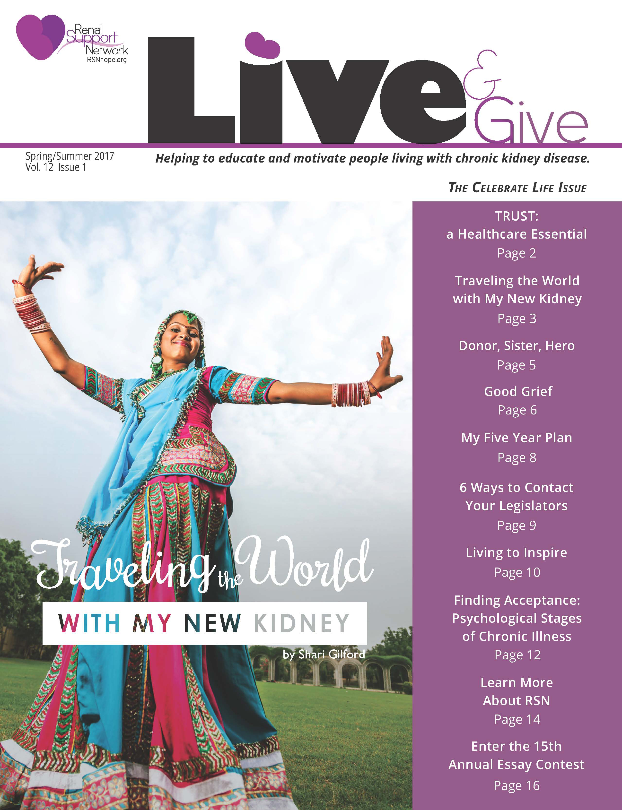living with kidney disease - Live &Give Newsletter for people with kidney disease