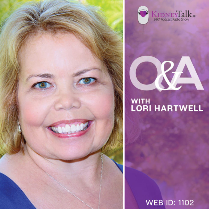 living with kidney disease - lori hartwell - kidney talk