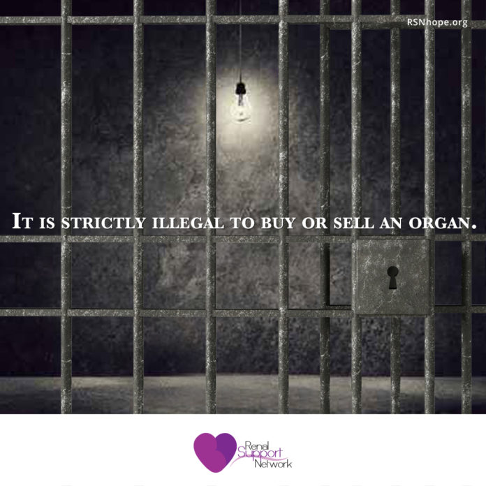 Organ Donation Myths - it is illegal to sell human organs