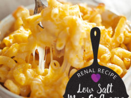 LOW SALT MAC AND CHEESE-RENAL DIET