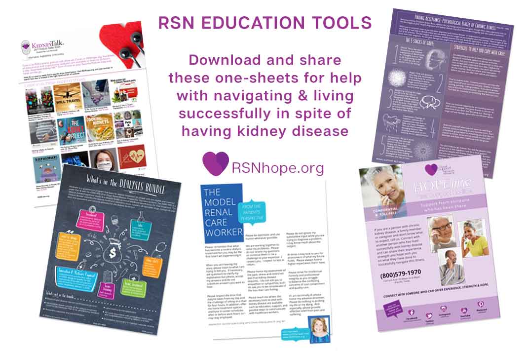 information and help navigating and living successfully with kidney disease