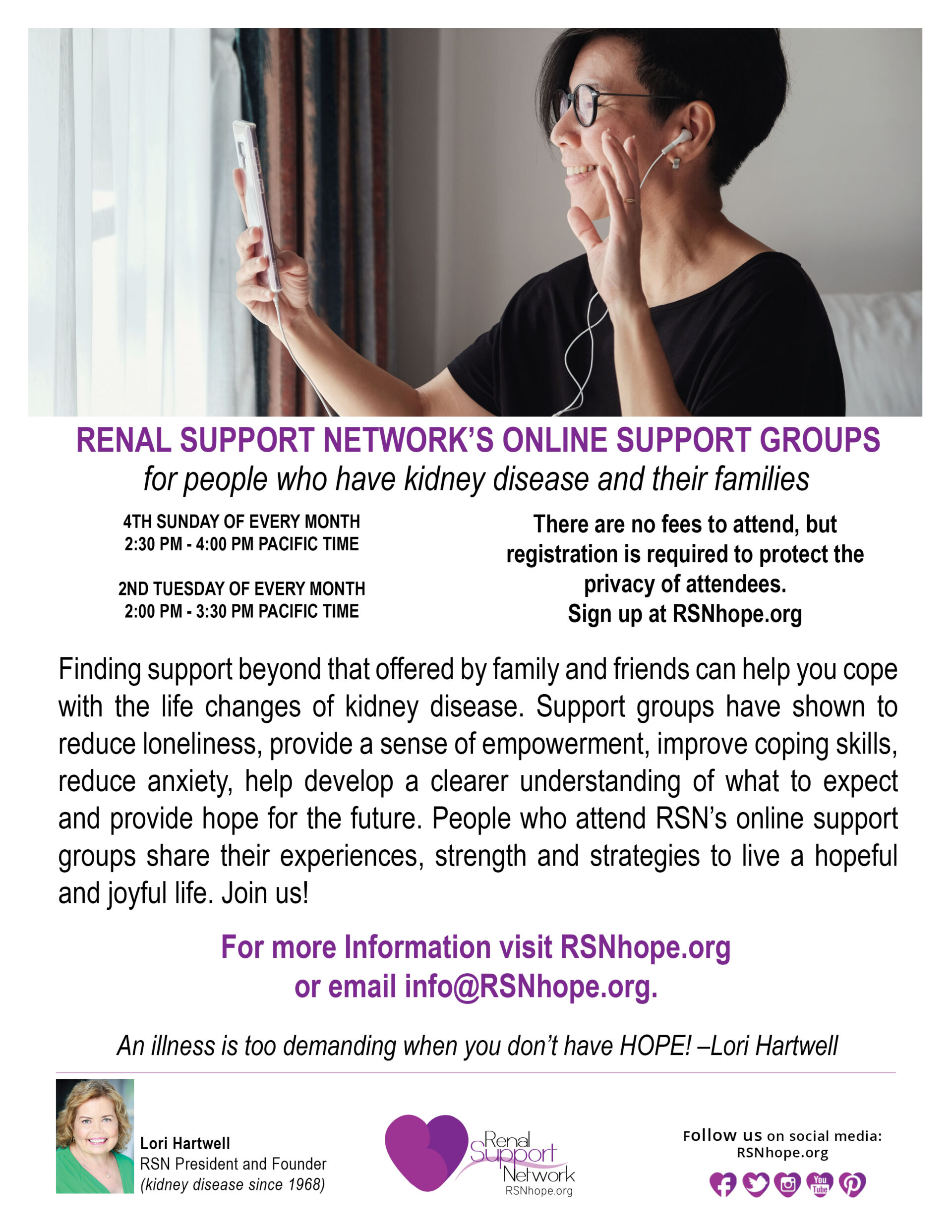 information and help navigating and living successfully with kidney disease