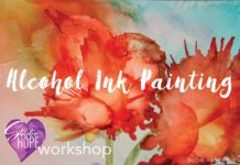 Alcohol ink painting- studio hope- renal support network