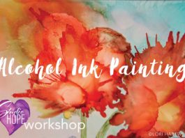 Alcohol ink painting- studio hope- renal support network