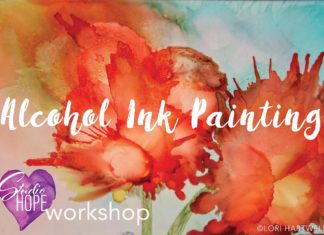 Alcohol ink painting- studio hope- renal support network