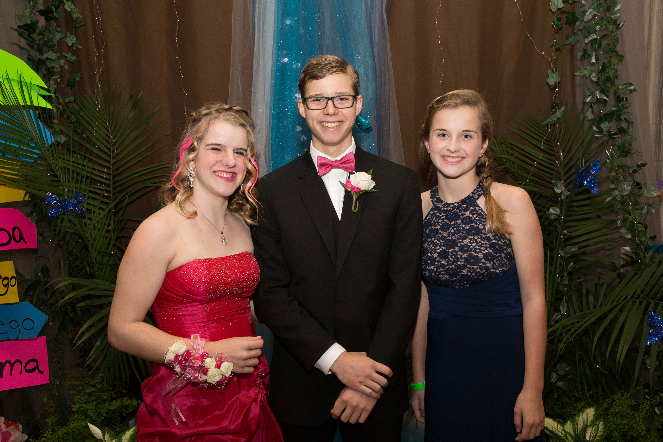 Brenna Kahlen with her prom guests