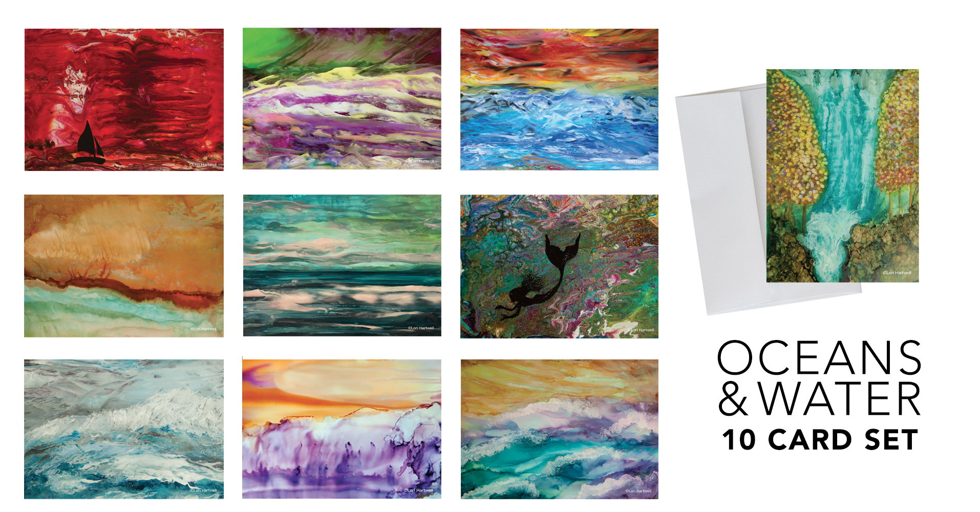 Fine Art Notecards - Oceans- 10 CARD SET