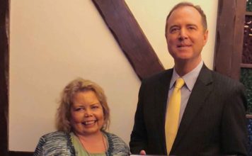 Congressman-Adam-Schiff-Woman-of-the-year-Lori-hartwell